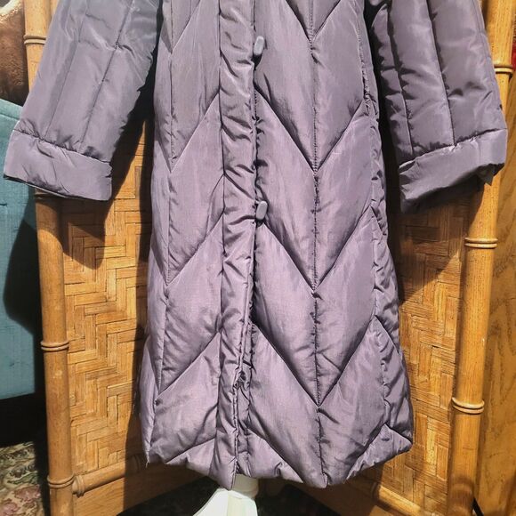 Vintage 80’s Avant Garde Japan Down Mod Space Age Puffer long Coat Maxi sz 8 M - Picture 4 of 13